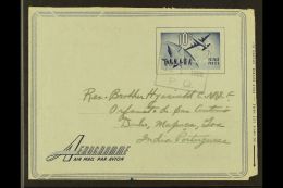 AEROGRAMME 1953-59 10c Blue On Grey Postal Stationery Air Letter With Address Line Dotted On WATERMARKED PAPER... - Other & Unclassified