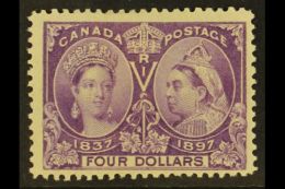 1897 $4 Violet Jubilee, SG 139 (Unitrade 64), Fine Mint. Very Fresh. For More Images, Please Visit... - Other & Unclassified