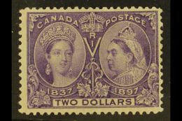 1897 $2 Deep Violet Jubilee, SG 137 (Unitrade 62), Fine Mint. Very Fresh. For More Images, Please Visit... - Otros & Sin Clasificación