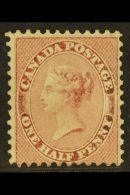 1858-59 ½d Deep Rose, Perf 11¾, SG 25 (Unitrade 11), Unused No Gum With Short Perf At Right And Very... - Otros & Sin Clasificación