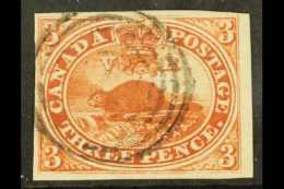 1852 3d Brown-red, SG 8, Very Fine Used With 4 Margins And Lightly-struck Ring Cancel. Pretty! For More Images,... - Autres & Non Classés