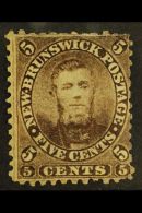 1860 5c Brown Charles Connell (as SG 13, Scott 5) Mint - A Proof On 'regular' Stamp Paper With Margins Added And... - Sonstige & Ohne Zuordnung