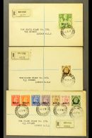RHODES Three 1947 Registered Covers Franked With KGVI 1d To 9d Values Complete, Single Franking 1s & Single... - Italienisch Ost-Afrika