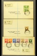 RHODES Three 1947 Registered Covers Franked With KGVI 1d To 9d Values Complete, Single Franking 1s & Single... - Italian Eastern Africa