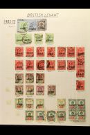 BRITISH CURRENCY 1905-13 USED SELECTION With Much POSTMARK Interest. Includes KEVII Range With Most Values To 1s... - Levant Britannique