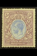 1912-21 5r Blue & Dull Purple MCA Wmk, SG 57, Fine Mint For More Images, Please Visit... - Herrschaften Von Ostafrika Und Uganda