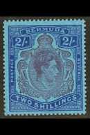 1942 2s Purple And Blue/deep Blue With "Gash In Chin" Variety, SG 116cf, Very Fine Mint. For More Images, Please... - Bermudes