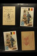 STAMP DESIGNS ON ADVERTISING CARDS - CIRCA 1908 A Scarce & Attractive Group Of Colourful Advertising Cards, 3... - Otros & Sin Clasificación