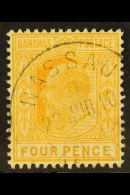 1902-10 4d Deep Yellow, SG 65, Superb Cds Used, Very Fresh. For More Images, Please Visit... - Autres & Non Classés