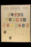 LOMBARDY & VENETIA 1850-1863 Chiefly Used Collection On An Old Page, All Different, Inc 1850-57 Imperf Set... - Altri & Non Classificati