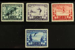 1933 International Ski Championship Fund Complete Set (Michel 551/54, SG 699/702), Very Fine Mint, Very Fresh. (4... - Autres & Non Classés