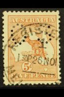 OFFICIALS 1914 "OS" Punctured 5d Chestnut Die II, SG O22, Fine Cds Used For More Images, Please Visit... - Other & Unclassified