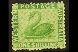 WESTERN AUSTRALIA 1864-79 1s Bright Green, Wmk Crown CC, SG 61, Unused No Gum. Fresh & Attractive. For More... - Otros & Sin Clasificación