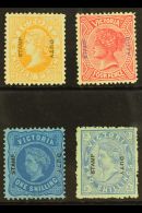VICTORIA 1885 "Stamp Duty" Overprinted Set, SG 306-09, Fresh Unused, The 3d & 2s Without Gum, The 1s Large... - Otros & Sin Clasificación