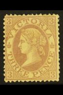 VICTORIA 1863-73 3d Lilac Wmk'd "8" From The Emergency Printing, SG 117, Mint Large Part OG. For More Images,... - Sonstige & Ohne Zuordnung