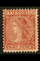 VICTORIA 1867-81 8d Red- Brown / Pink Perf 12, SG 146, Unused No Gum, Cat £200. For More Images, Please... - Autres & Non Classés