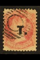 SOUTH AUSTRALIA DEPARTMENTALS "T."  (Treasury) 1870 2s Rose Pink, Perf 11½x10, SG 109, Ovptd "T", Very Fine... - Other & Unclassified
