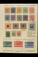 1913-1922 ATTRACTIVE COLLECTION WITH LOCAL ISSUES. Mint & Used Stamps On Leaves, Inc 1913 10pa Eagle Opt Used,... - Albanien