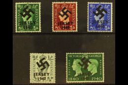 JERSEY GERMAN OCCUPATION 1940 ½d, 1½d, 2½, And 4d KGVI Defins Plus ½d Stamp Centenary... - Otros & Sin Clasificación