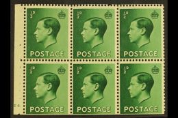 BOOKLET PANE 1936 ½d Green Cylinder Booklet Pane, SG Spec PB1, Cylinder "E4 - No Dot", Perforation Type... - Ohne Zuordnung