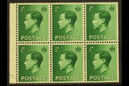 BOOKLET PANE 1936 ½d Green Cylinder Booklet Pane, SG Spec PB1, Cylinder "E2 - Dot", Perforation Type... - Ohne Zuordnung