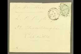 1886 (5 FEB) COVER TO CALCUTTA Bearing 1883-84 5d Dull Green, SG 193, With Good Colour And Tied By "PADDINGTON"... - Altri & Non Classificati