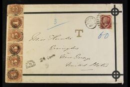 1880 (11 March) Cover From London To The USA Bearing 1870 1½d Plate 3 'Shield' Stamp (SG 52) Tied Duplex... - Other & Unclassified