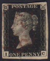 1840 1d Black, Lettered " I C", SG 2, Used With Four Good Margins, A Thin Patch And Small Closed Tear At Foot, But... - Sin Clasificación