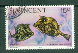 St Vincent: 1975/76   Marine Life    SG431     15c   [Scribbled Cowfish]    Used - St.Vincent (...-1979)