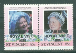 St Vincent: 1985   Royal Visit OVPT    SG934-35     85c      MNH Pair - St.Vincent (...-1979)