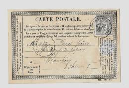 SAVOIE ( 88 )  « LA CHAMBRE »CONVOYEURS STATIONS  - Ligne 165 - 1874/1877« Chambéry à Modane & Ret - Precursor Cards