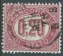 1875 REGNO USATO SERVIZIO DI STATO 20 CENT - P51-6 - Dienstzegels