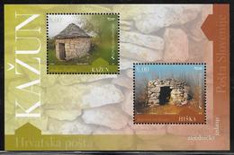 Croatia Hrvatska: 2009 Primitive Dry Stone Houses: Kazun & Hiska Miniature Sheet MNH - Croazia