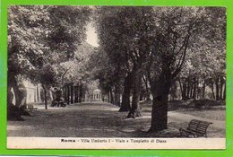 ROMA - Villa Umberto I - Viale E Tempietto Di Diana - Formato Piccolo - Parks & Gärten