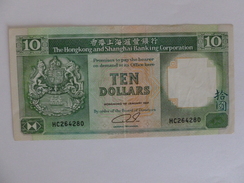 BILLET DE 10 DOLLARS DE HONG KONG - Hongkong