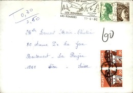 FRANCE - Env Taxée Pour La Suisse - A étudier - P21175 - 1960-.... Storia Postale