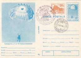 PARACHUTTING, PARACOMANDER PARACHUTE, PC STATIONERY, ENTIER POSTAL, 1996, ROMANIA - Parachutisme