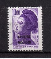 St Pierre & Miquelon--N°469-- 10.00 F Violet //Liberté De Gandon - Used Stamps