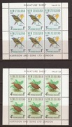 New Zealand 1966 Mini Sheets, Mint No Hinge, Sc# B71a-B72a - Blocks & Kleinbögen