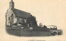 Somme - Ref-A764- Boves - L Ancienne Eglise - Petit Plantrain Traversant Le Pont - Trains - Ligne De Chemins De Fer - - Boves