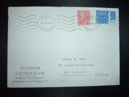 LETTRE Pour La FRANCE TP 0,25 + 0,20 OBL.MEC.8 5 68 HELSINKI 10 + STUDIUM CATHOLICUM - Briefe U. Dokumente