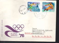 POLOGNE  FDC  Jo 1976  Ski  Biathlon Tir - Tiro (armas)