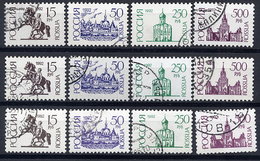 RUSSIAN FEDERATION 1992 Definitive  (4).  On Both Papers, Photo And Offset Used.  Michel 278-81 I A V+w, 278-81 II Cw - Usati