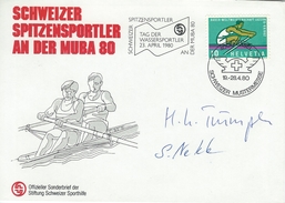 Cover - Watersport.  Tag Des Wassersportler. Sonderbrief. Switzerland.  H-804 - Rowing