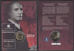 Greece / Griechenland / Grece / Grecia 2016 2 Euro  "120 Years From The Birth Of Dimitris Mitropoulos" Coin-Card Blister - Grecia