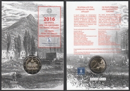 Greece / Griechenland / Grece / Grecia 2016 2 Euro  "150 Years From The Arkadi Monastery Holocaust" Coin-Card Blister - Grecia