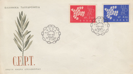 Enveloppe  FDC  1er  Jour   GRECE   Paire   EUROPA  1961 - 1961