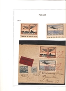 POLOGNE   N°L1/ L2 TIMBRES TAXE AERIENS NEUF** MNH LUXE  ET  SUR ENVELOPPE  DE 1921 - Unused Stamps