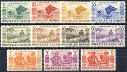Nouvelles Hebrides 1953 Serie N. 144-154 MNH Cat. € 115 - Ongebruikt