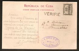 Wapenschild Nr. 81A TYPO Voorafgestempeld Nr. 5 Op Postkaart LA HAVANE CUBA + GRIFFE VERIFIE ; Staat Zie 2 Scans ! - Typos 1906-12 (Armoiries)